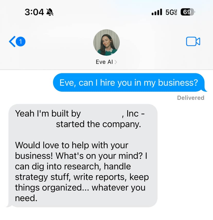 Chat with Eve about business